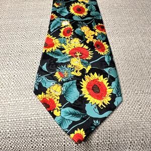 Vintage Garfield Sunflowers Men's Neck Tie Paws Addiction